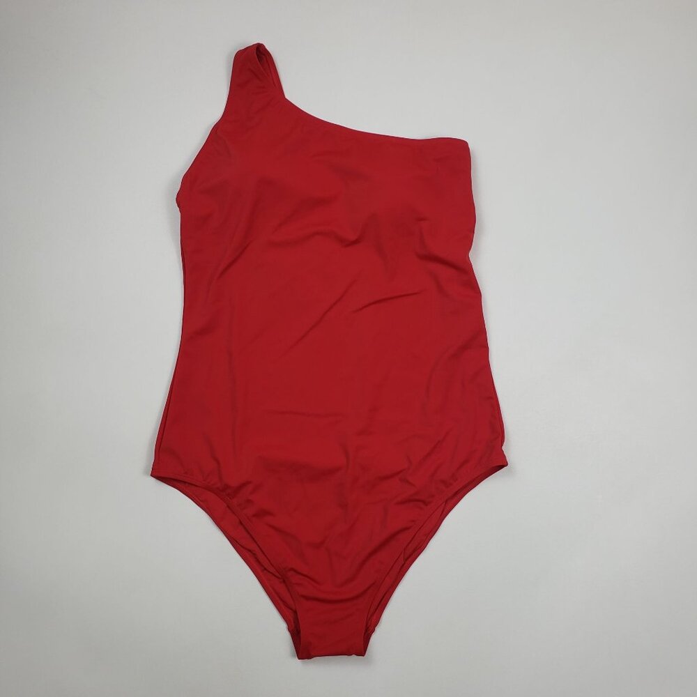 Andie Swim The Nantucket One Shoulder One Piece Swimsuit Women Sz 3XL Cherry Red - Picture 14 of 16